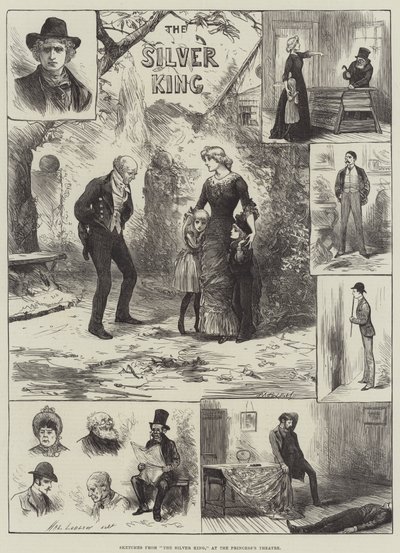 Sketches from The Silver King, at the Princess
